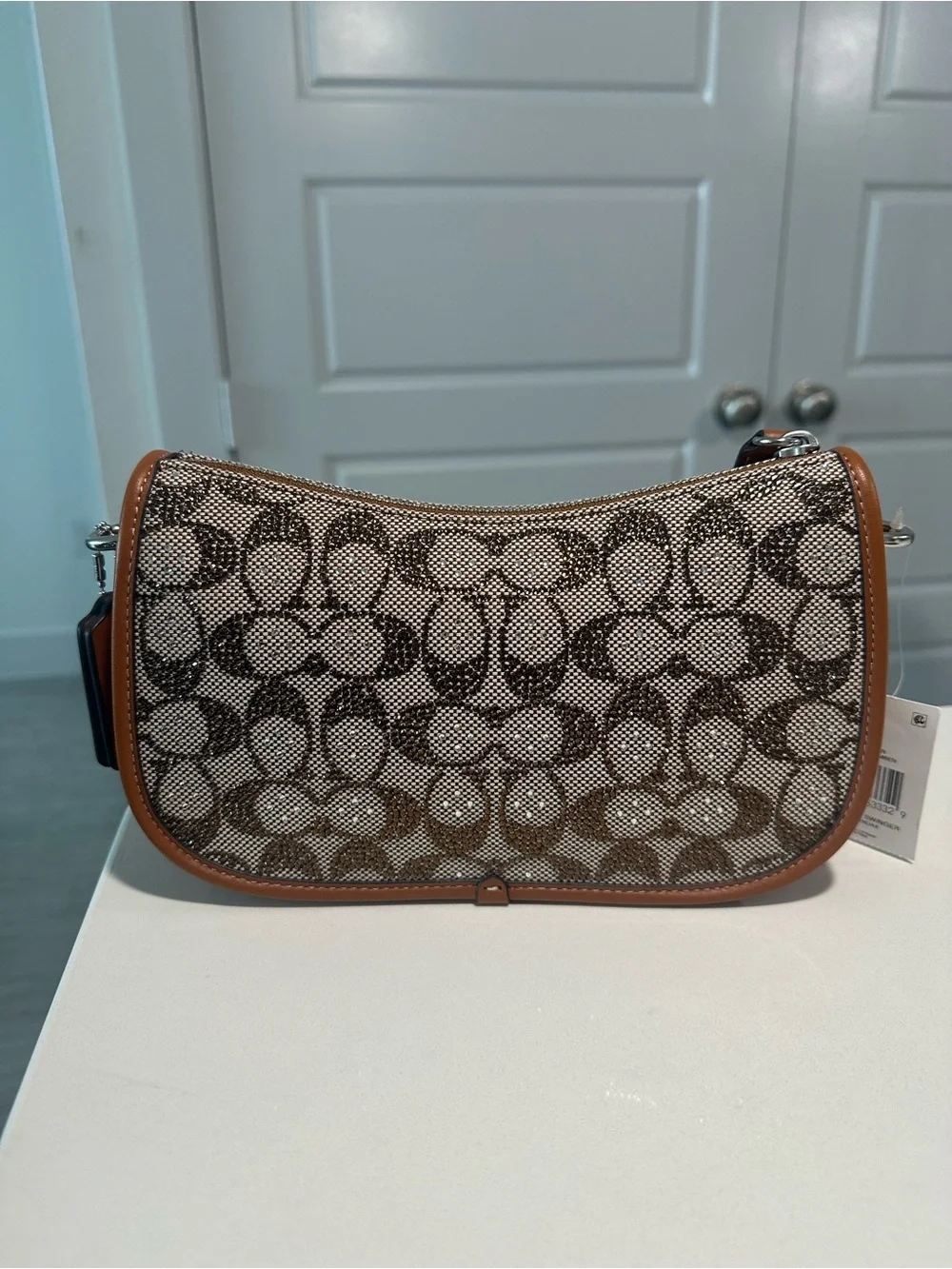 Coach Swinger Crystal Signature Jacquard FULL SIZE - Picture 7 of 12